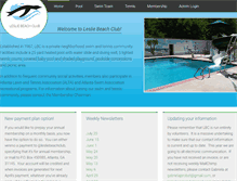 Tablet Screenshot of lesliebeachclub.com